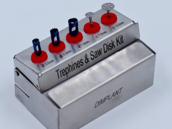 کیت اره و ترفاین دیمپلنت | DIMPLANT Trephines & Saw disk kit