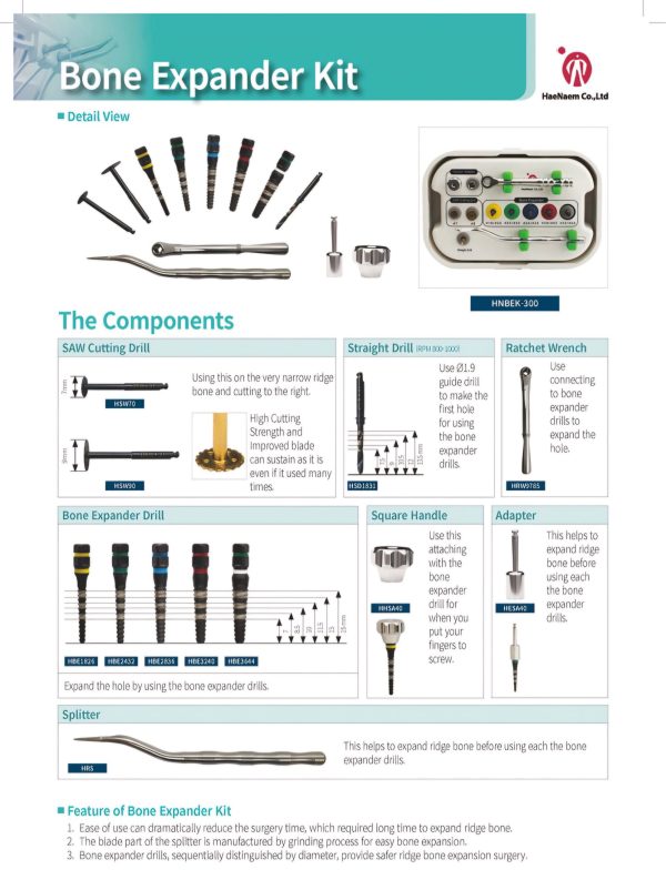 کیت بون اکسپندر هینیم | haenaem Bone expander kit - Image 4
